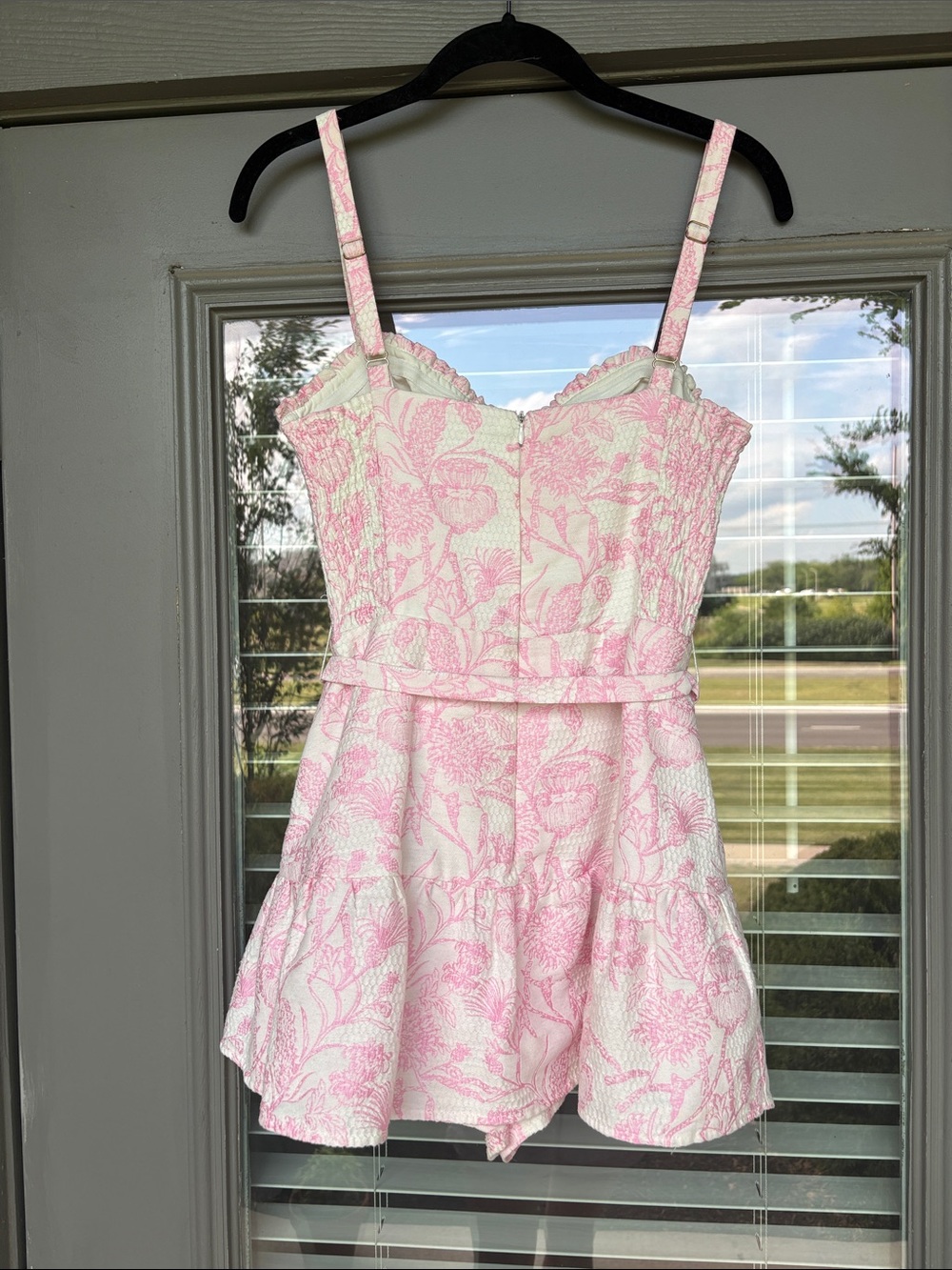 Amanda Uprichard Giacini Romper in
Shocking Pink - Picture 5 of 13